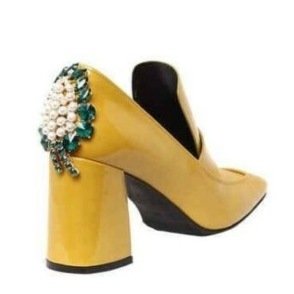 COLIAC Embellished Leather Kate Crystals Heels - Picture 5 of 9